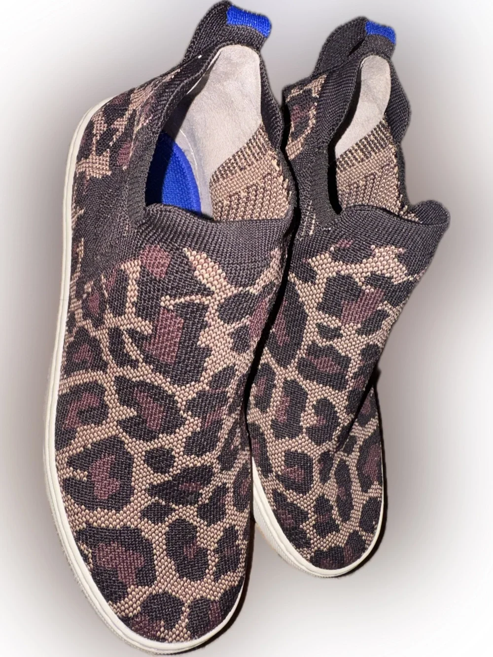 Rothy’s Leopard Print Slip-On Sneakers